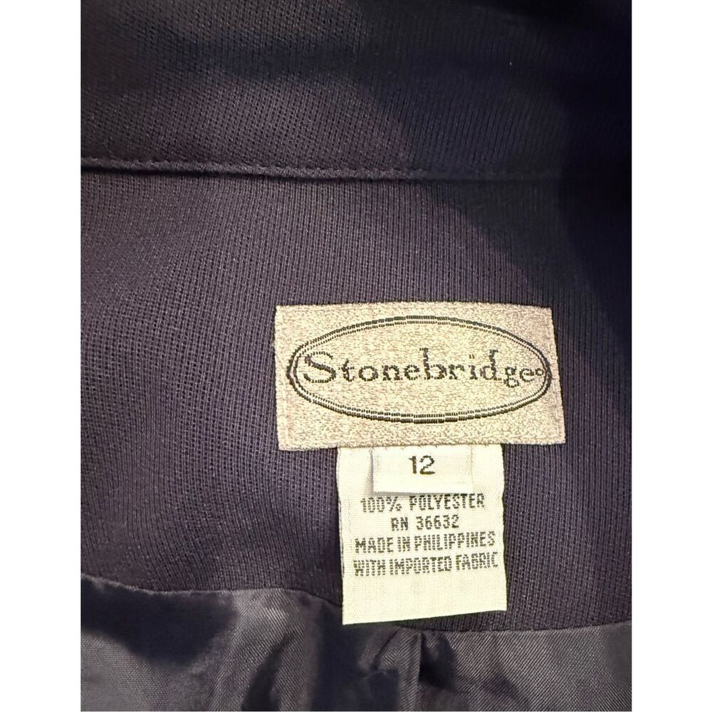 Stonebridge Lightweight Button Front Jacket 3/4 Sleeve Sz. 12 - Picture 11 of 11
